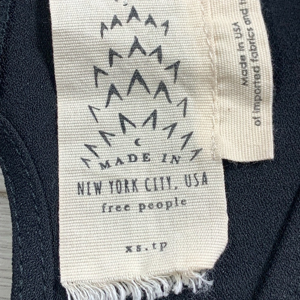 Free People Black Andrea Tie Back Top - Picture 5 of 8